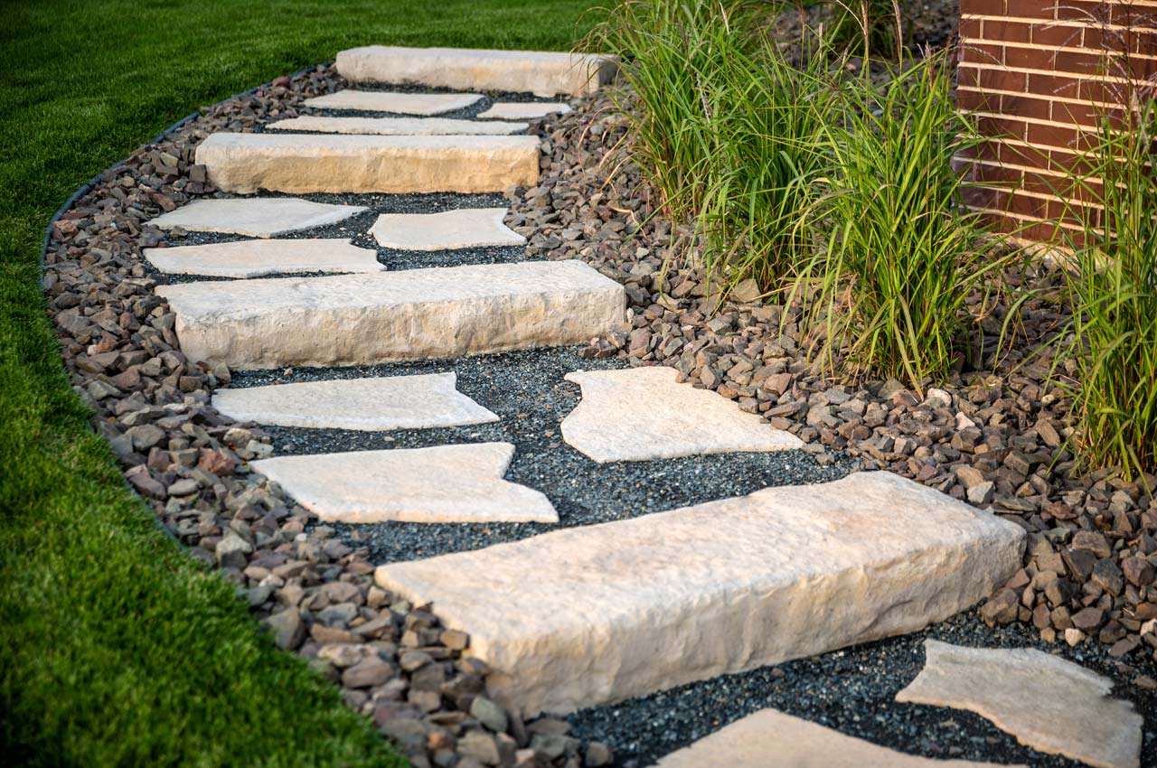 dimensional step stones pavers