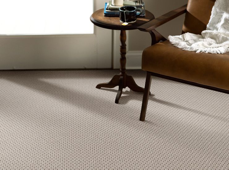 grey woven carpet living room