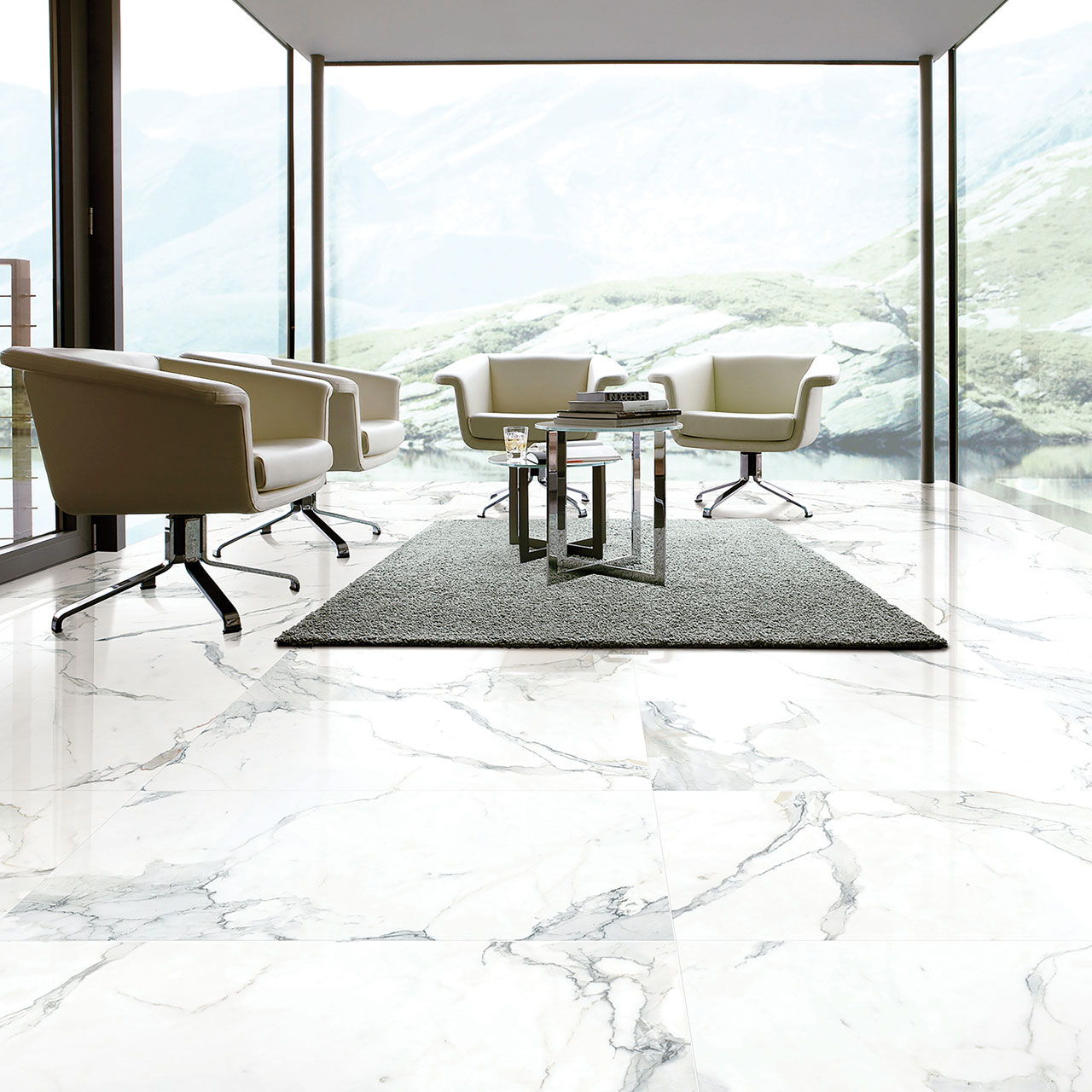 white and grey marble floor tile